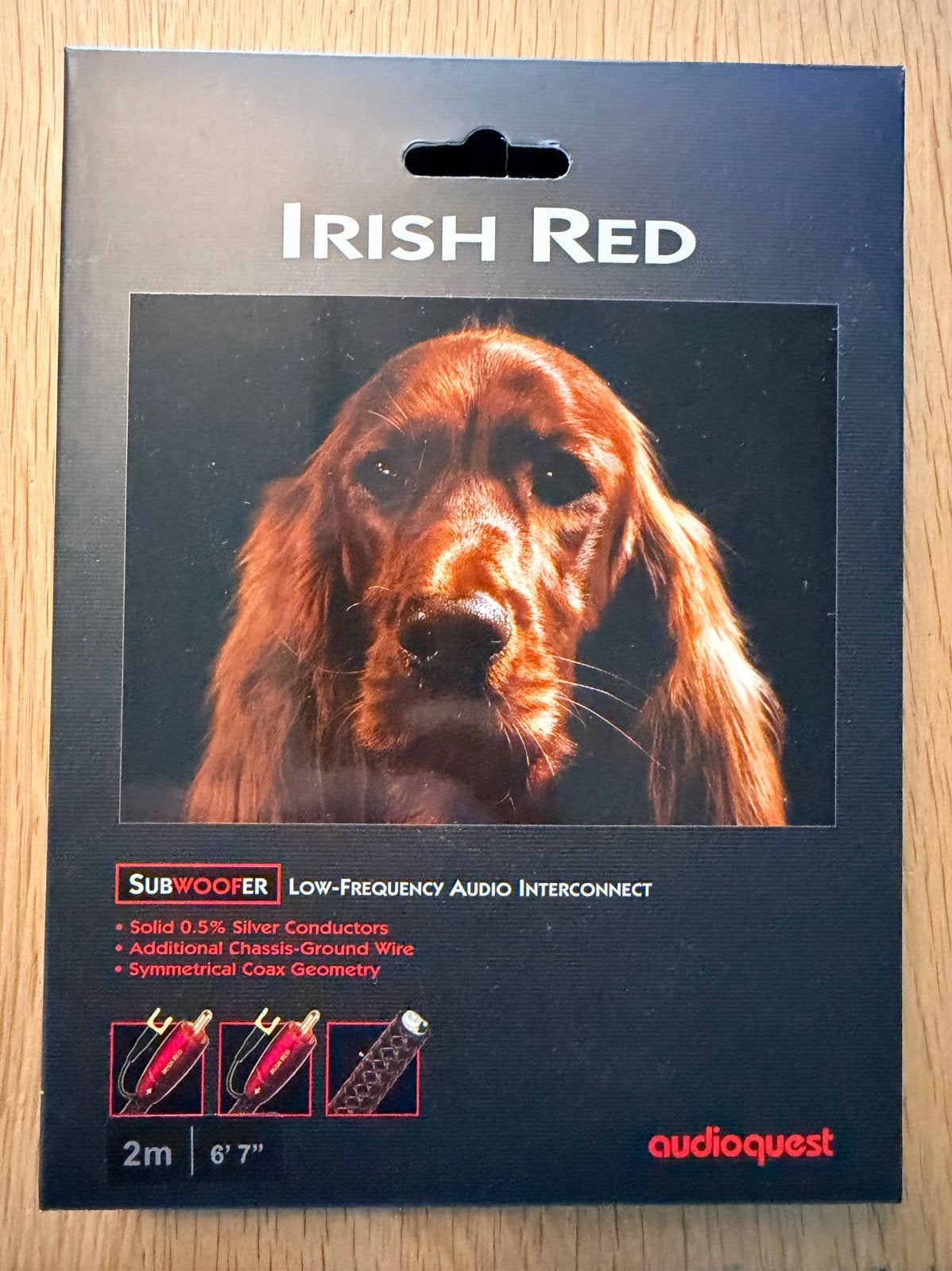 Audioquest Irish Red subwooferkabel 2m, Audio, Tv en Foto, Audiokabels en Televisiekabels, Overige kabels, 2 tot 5 meter, Ophalen of Verzenden