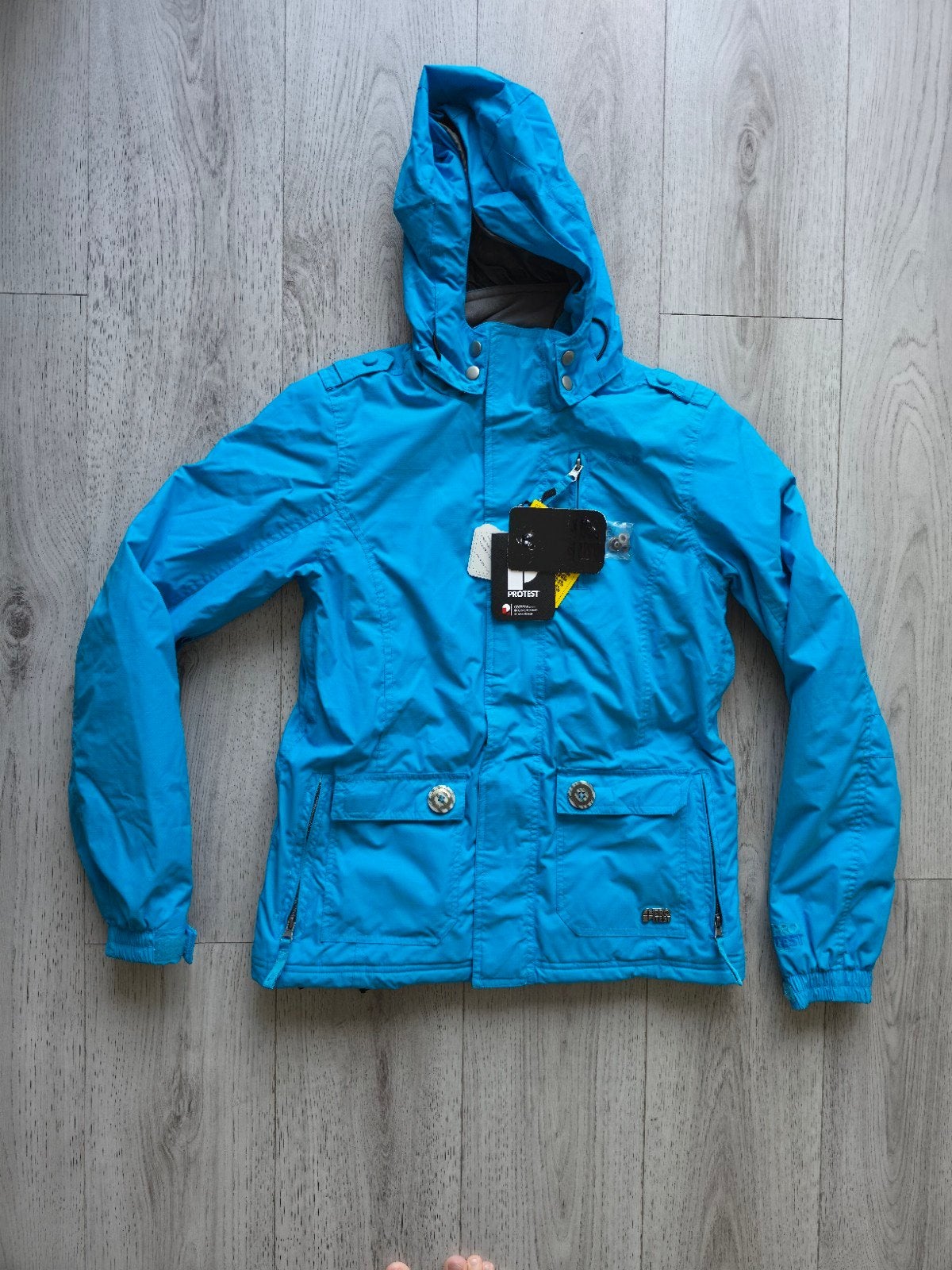 ski jas protest snowboardjas blauw vrijwel nieuw, Blauw, Ophalen of Verzenden, Zo goed als nieuw, Protest
