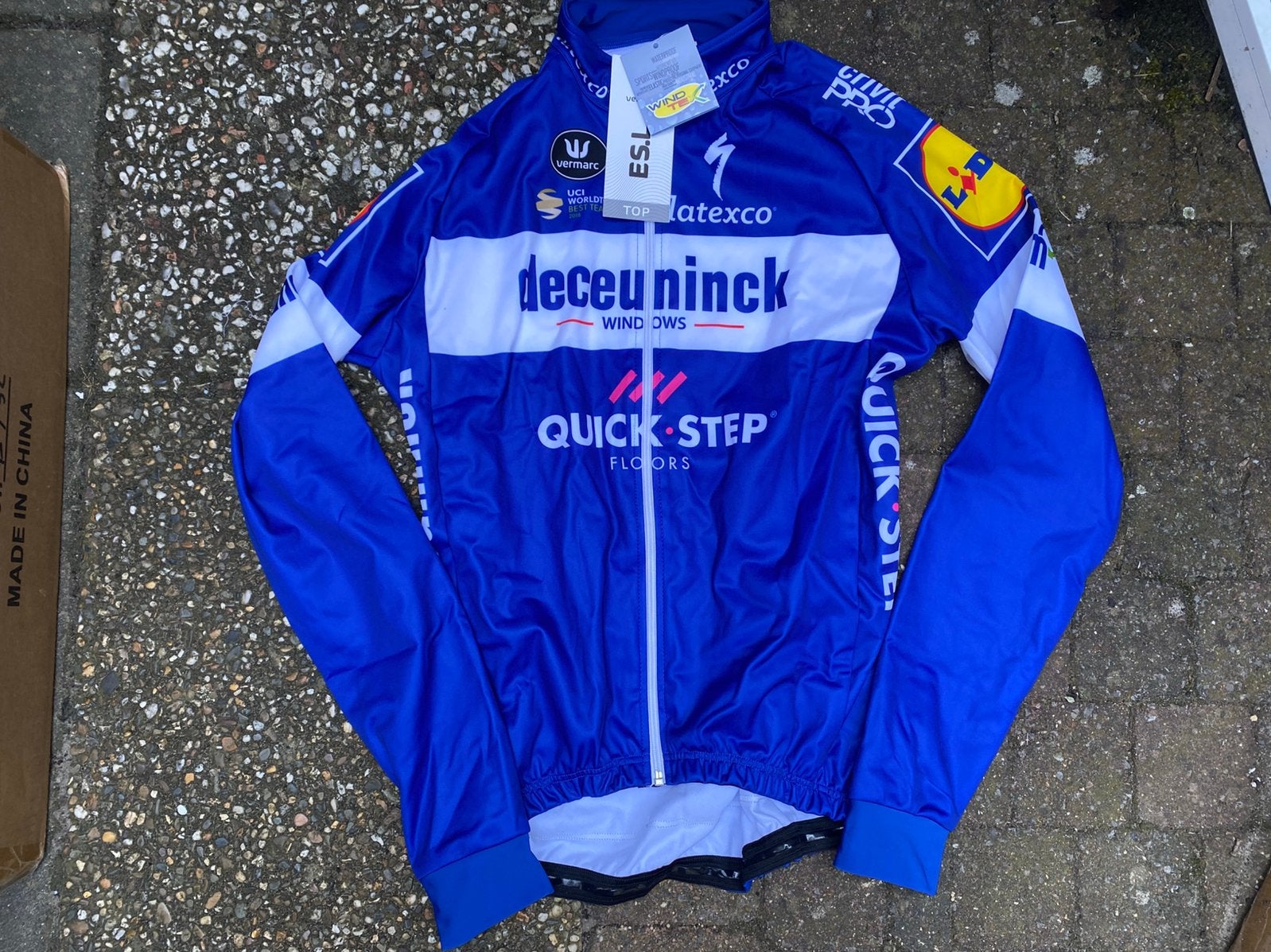 Windtex fietsjack vermarc Deceuninck quik step nieuw! XL, Heren, ., Nieuw, Ophalen of Verzenden