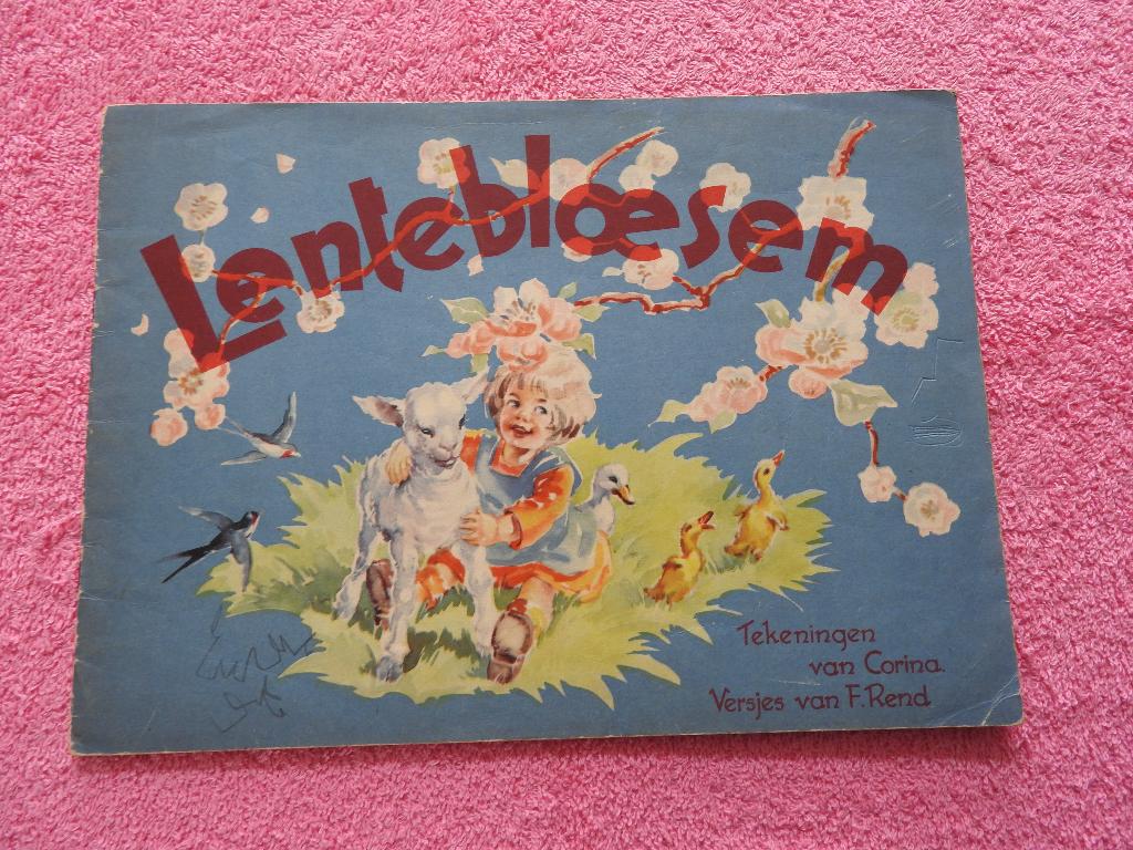 Lentebloesem - Teekeningen van Corina - Versjes F. Rend, Ophalen of Verzenden