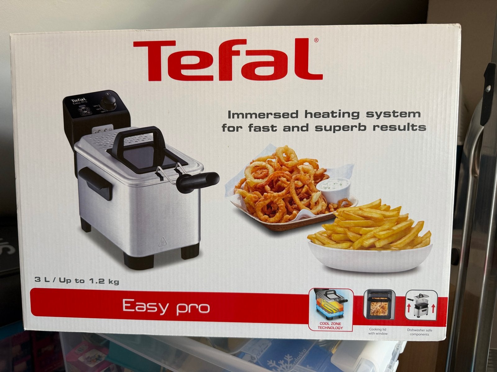 Tefal FR3330 Easy Pro Friteuse - 3L. 2x GEBRUIKT, 2 tot 3 liter, Ophalen of Verzenden, Zo goed als nieuw, Uitneembare binnenpan