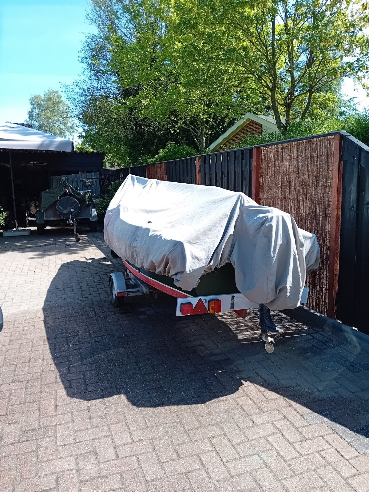 Prachtige houten sloep met trailer en Yamaha motor, Overige merken, Overige typen, Tot 1.00 meter, Ophalen of Verzenden