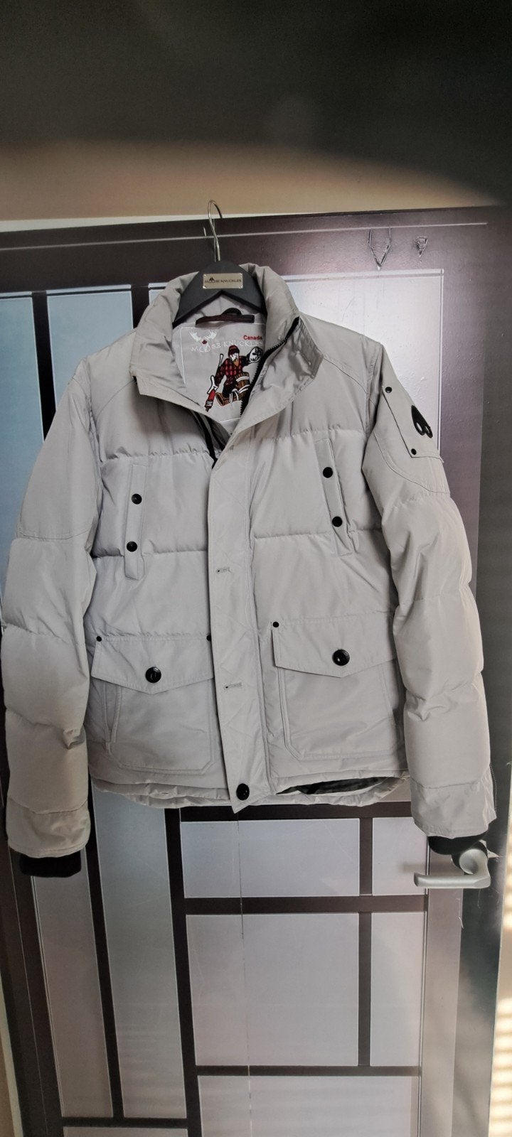 Moose Knuckles donsjas maat L, Kleding | Heren, Ophalen of Verzenden, Zo goed als nieuw, Zwart