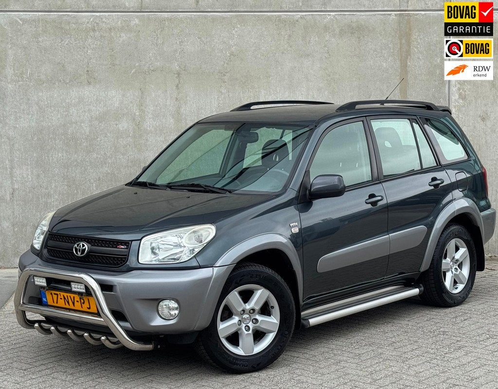 Toyota RAV4 2.0-16V VVT-i Sol 5DR 4WD 2004 Grijs LEDER|NAP, 1998 cc, Gebruikt, 4 cilinders, 150 pk