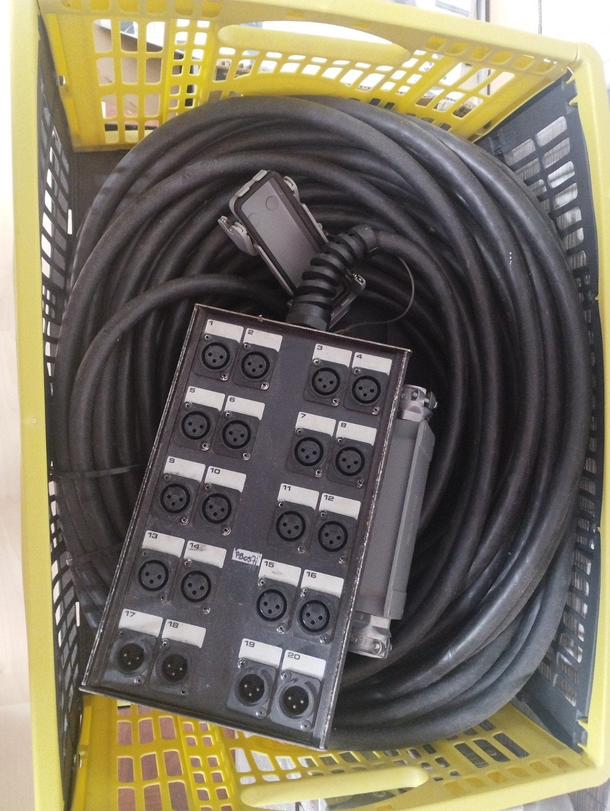 Multikabel met Stagebox - 20 kanaals, Muziek en Instrumenten, Kabels en Stekkers, Ophalen, Apparatuur