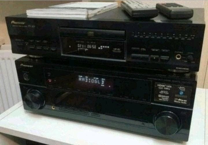 Pioneer vsx-520 receiver + cd speler pd-207 + remotes, Ophalen of Verzenden, Cd-speler, Pioneer