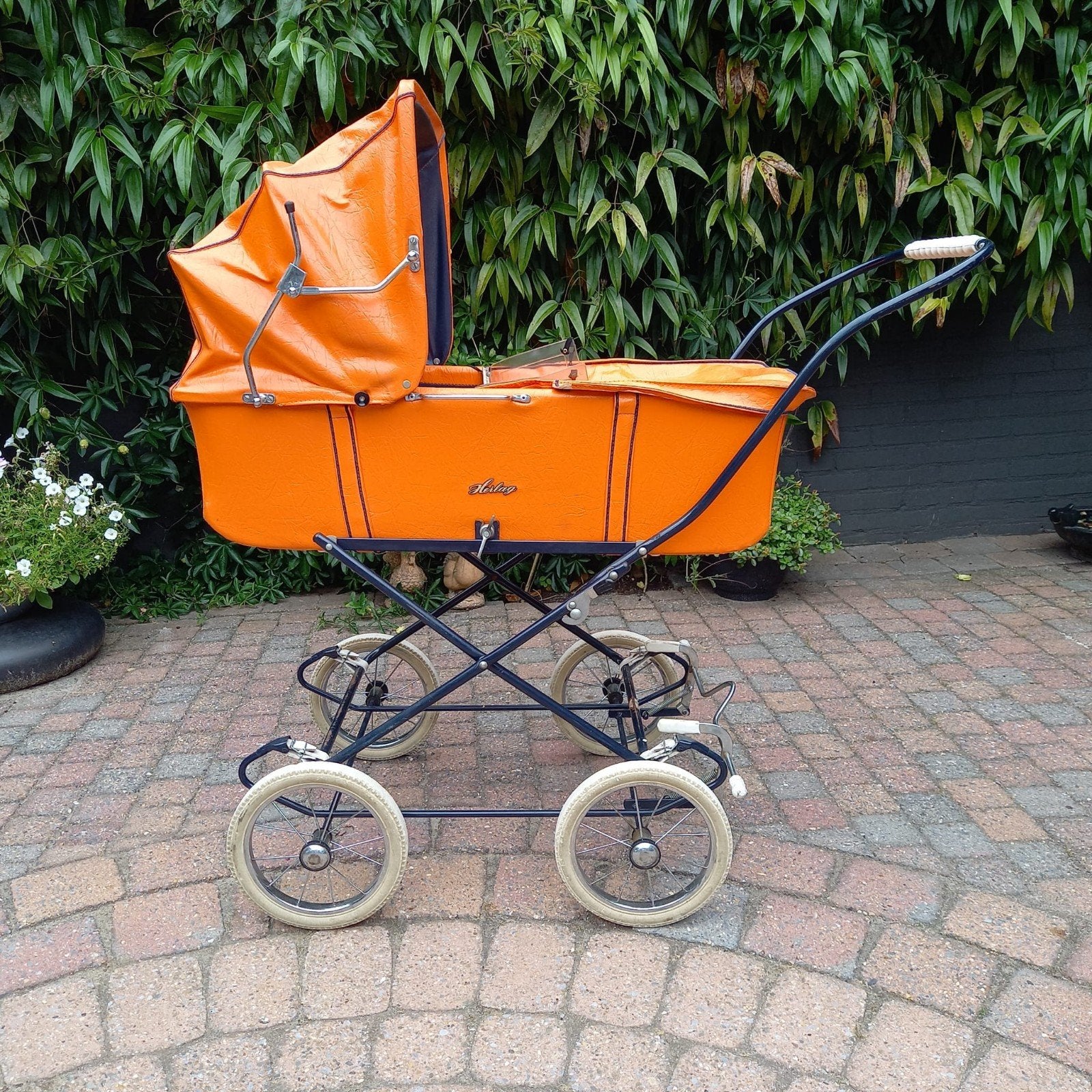 Vintage wandelwagen jaren '60 - inklapbaar met reiswieg, Kinderen en Baby's, Gebruikt, Combiwagen, Met reiswieg, Ophalen