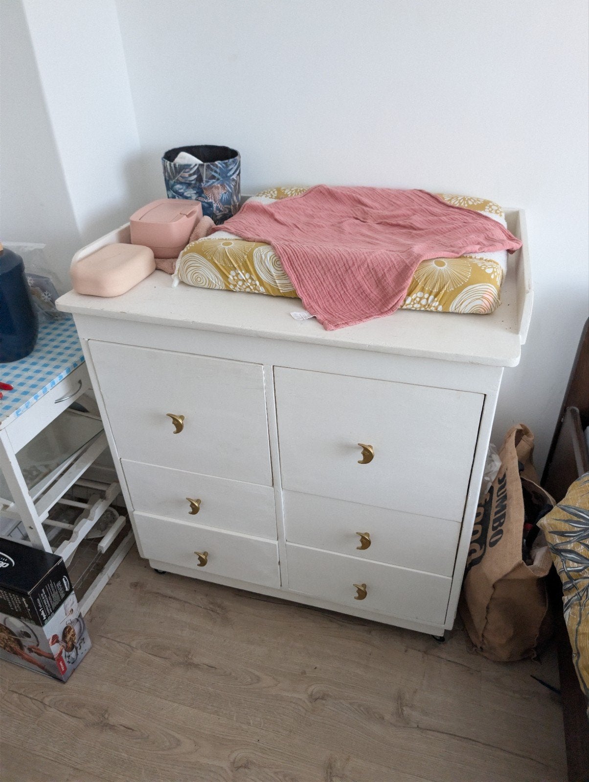 commode op wielen, Ophalen, 50 tot 70 cm, Zo goed als nieuw, 75 tot 100 cm