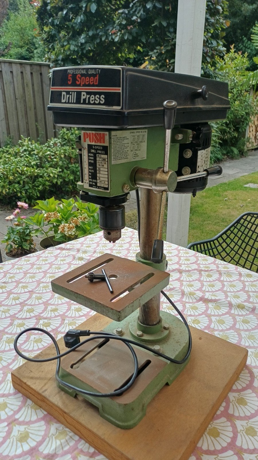 PUSH 5-Speed Kolomboormachine -, Ophalen, Gebruikt, 400 tot 600 watt, Kolomboormachine