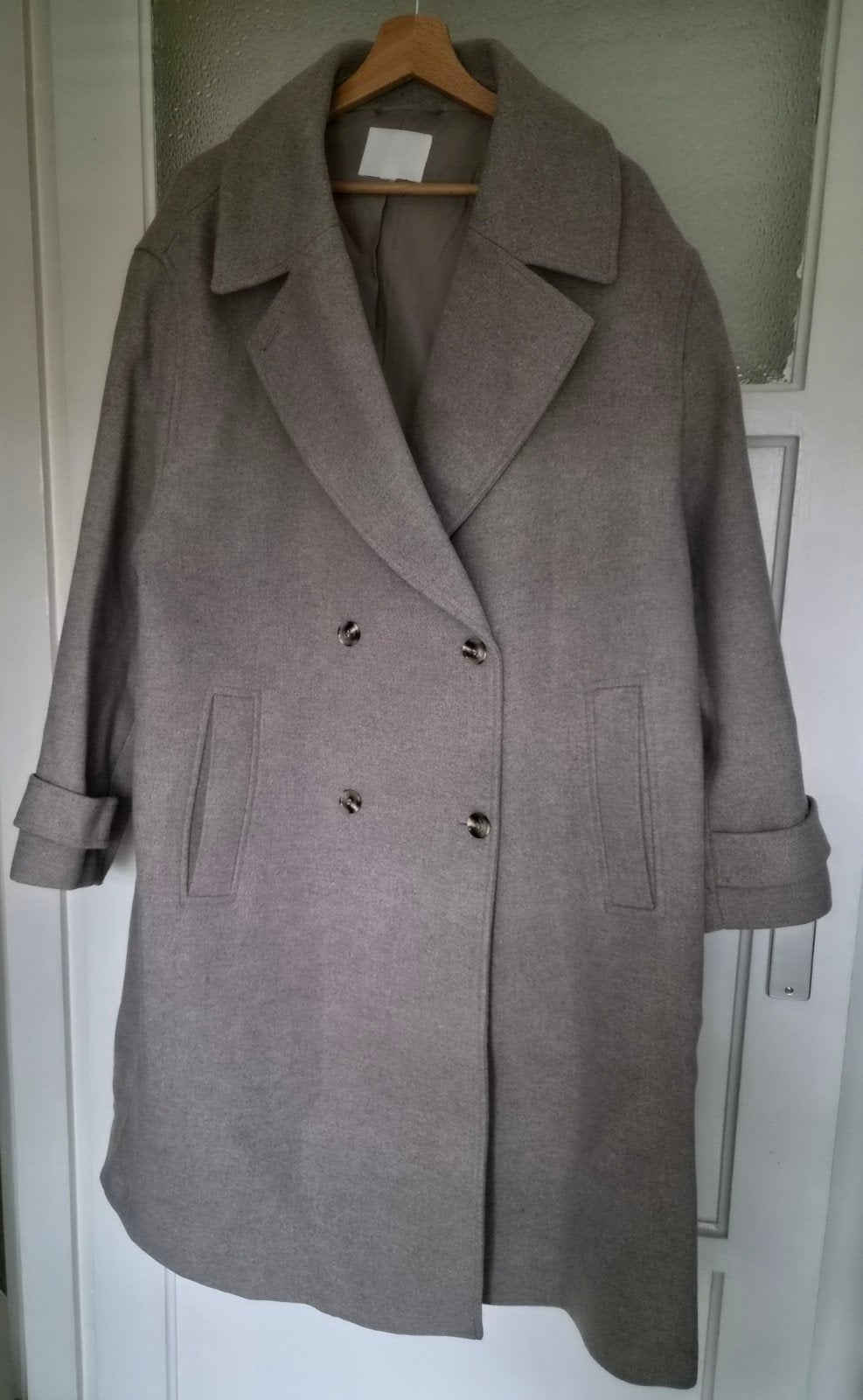 H&M jas. Grijs., H&M, Maat 46/48 (XL) of groter, Ophalen of Verzenden, Zo goed als nieuw