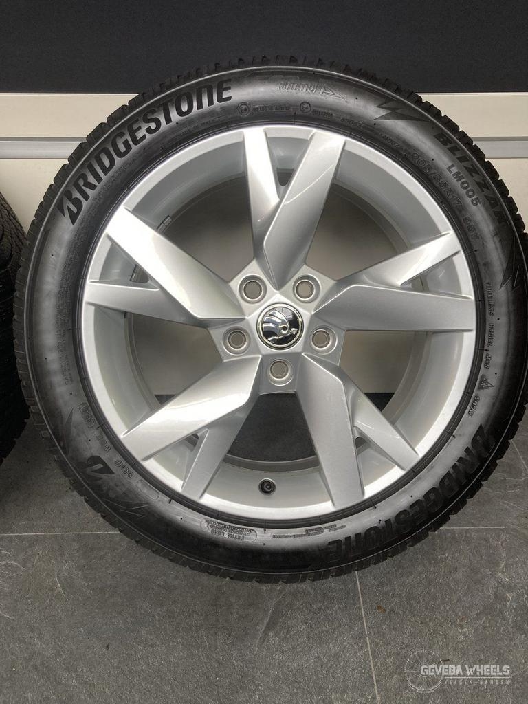 17” originele Skoda Octavia MK4 velgen + winterbanden 5x112, Gebruikt, -, -, Banden en Velgen