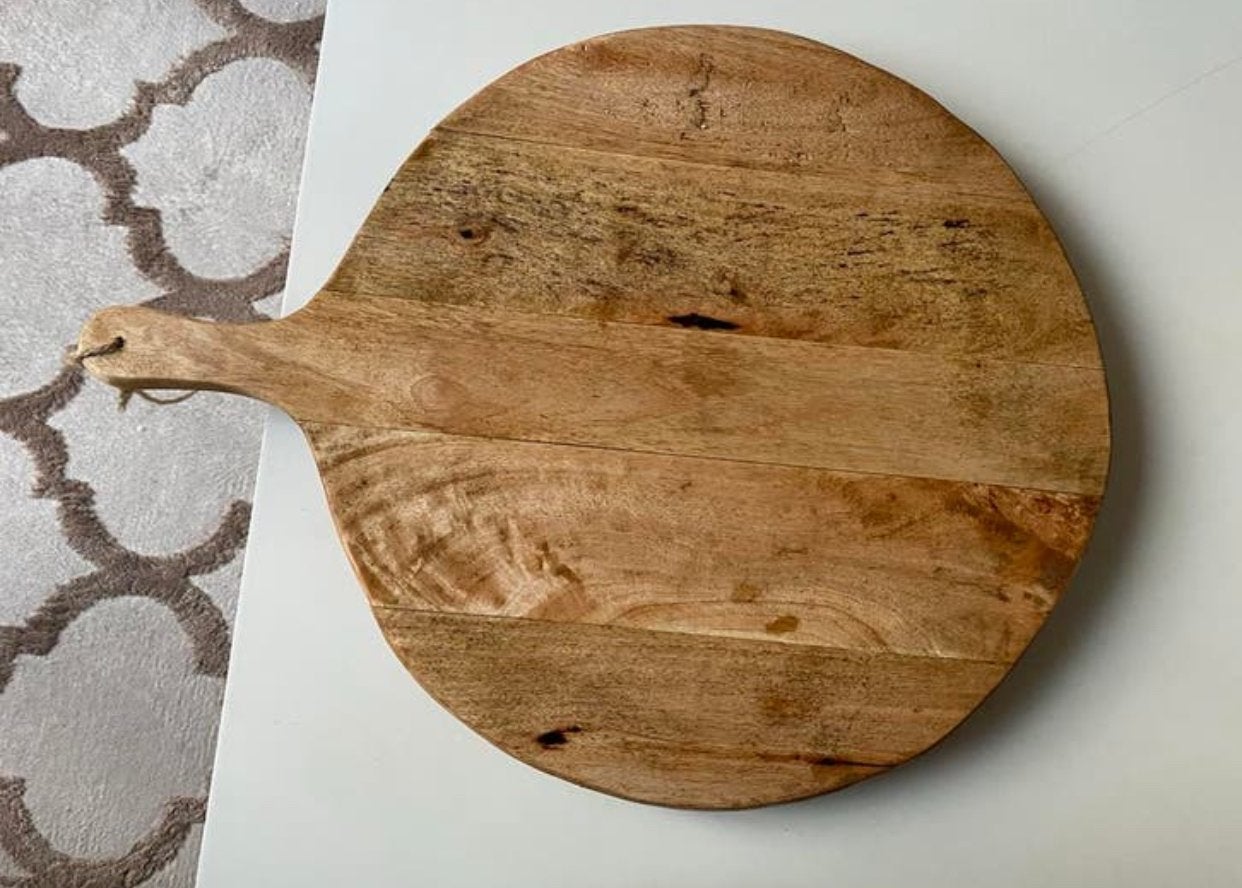 Grote houten snij-/serveerplank - 60 cm, Gebruikt, Hout, Snij-/serveerplank, Ophalen of Verzenden