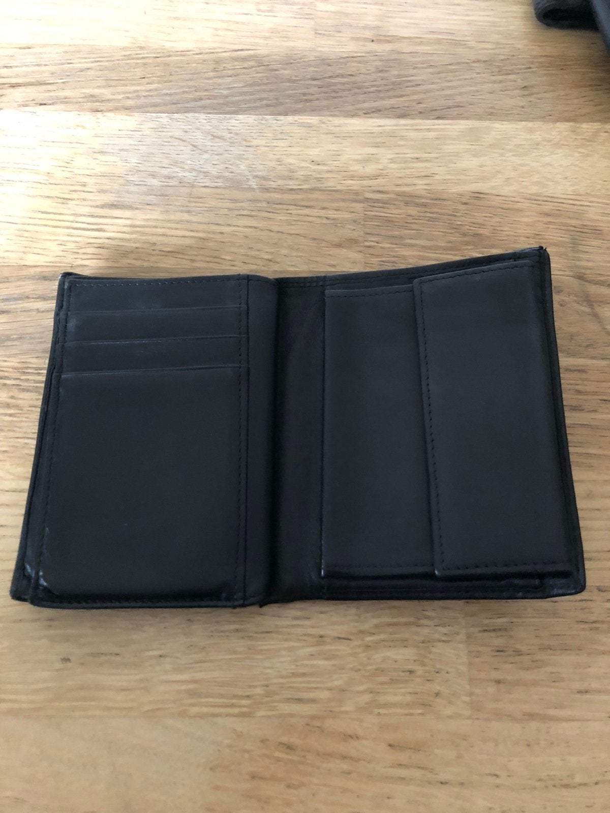 PORTEFEUILLE  ZWART LEER ESPRIT BERBA, Ophalen of Verzenden, Gebruikt, Zwart, Leer