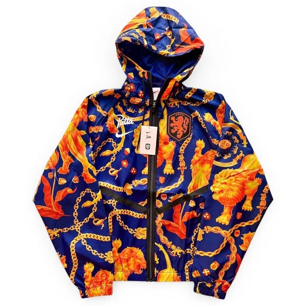 Nike x Patta KNVB Anthem Jacket Orange/Navy, Maat 52/54 (L), Blauw, Nike, Nieuw
