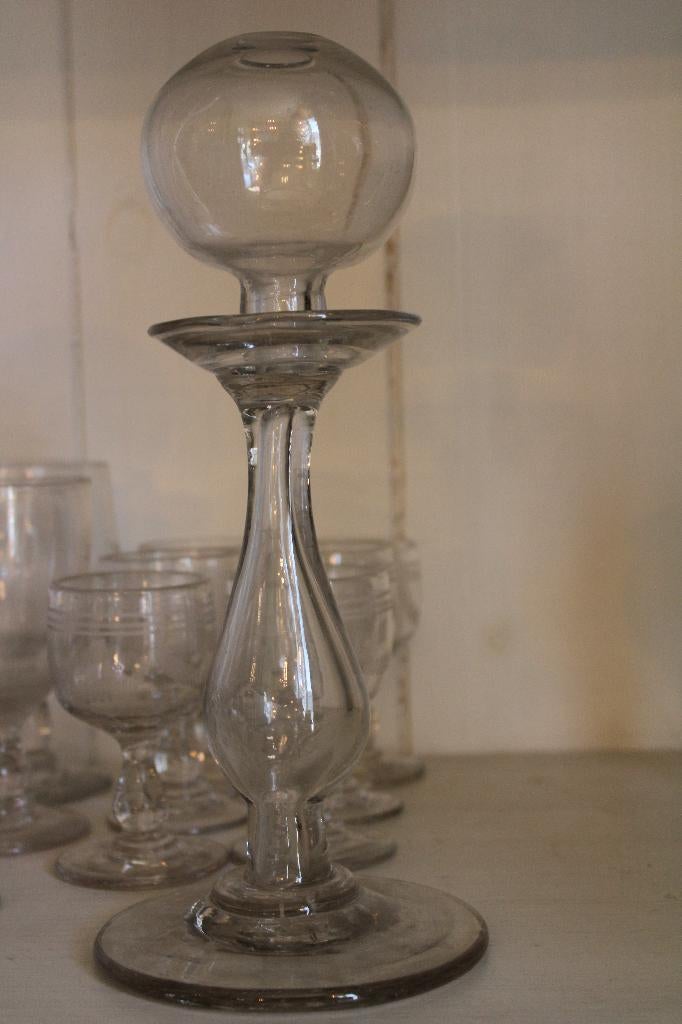 Antieke franse olielamp 18e eeuw lampe dentelliere Provence, Ophalen of Verzenden