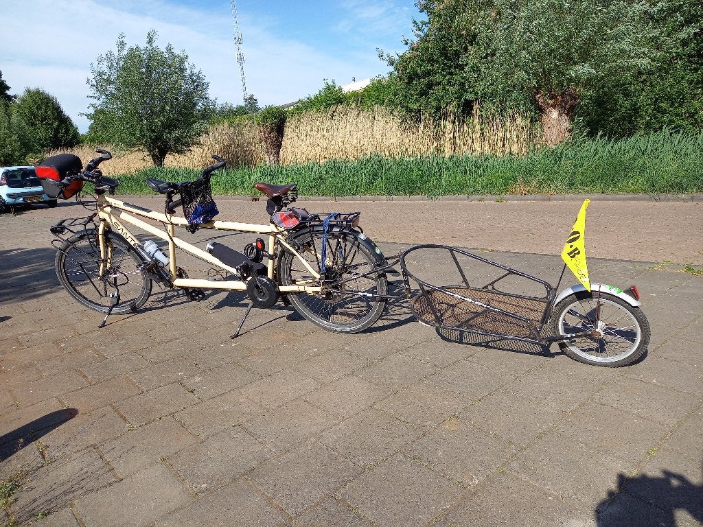 fietskar en tas, Ophalen, Gebruikt