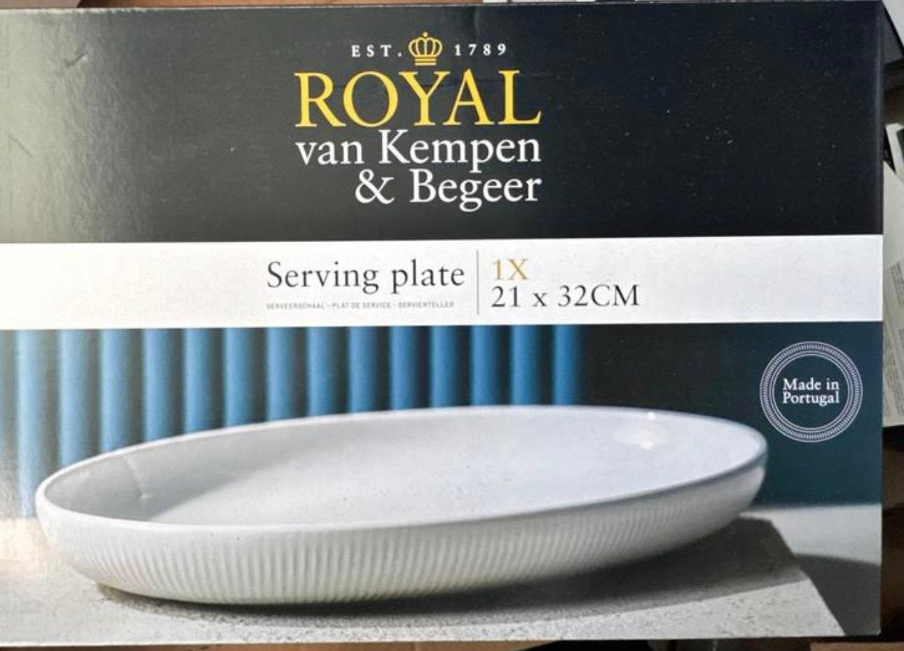 Royal Van Kempen & Begeer Serveerschaal Wit, Huis en Inrichting, Keuken | Servies, Nieuw, Ophalen of Verzenden, Bord(en), Overige stijlen