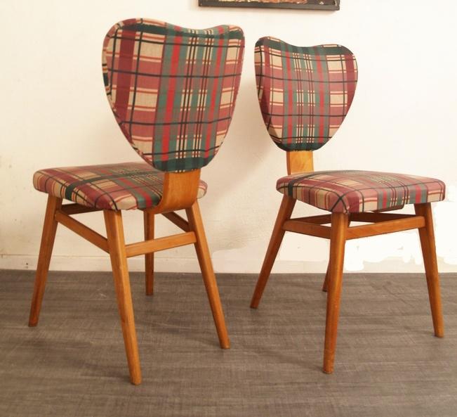 Jaren 50 stoelen 2x fifties chairs mid century design, Huis en Inrichting, Ophalen, Gebruikt, Overige kleuren, -