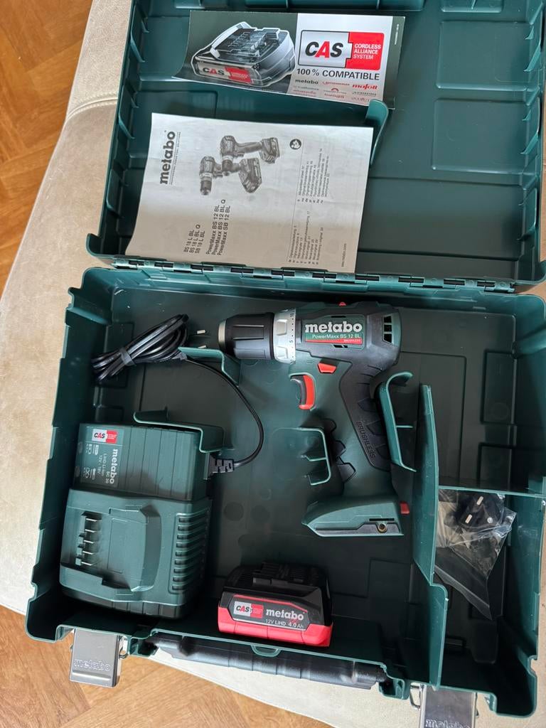 Metabo PowerMaxx BS 12 BL accu-boorschroefmachine NIEUW, Ophalen of Verzenden, Nieuw, Boor- en Schroefmachine, Variabele snelheid