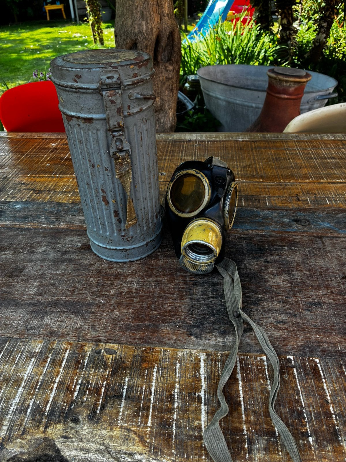 Duits gasmasker, Ophalen, Duitsland, Hulzen of Bodemvondsten