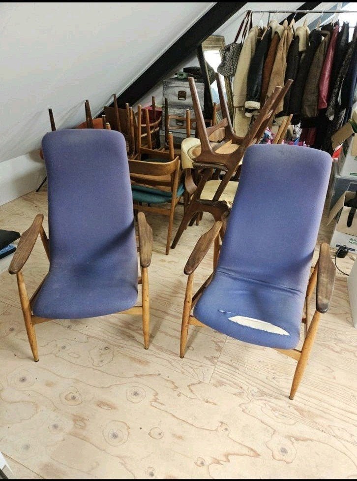 Louis van Teeffelen fauteuils (2 stuks) - Opnieuw stofferen, Ophalen