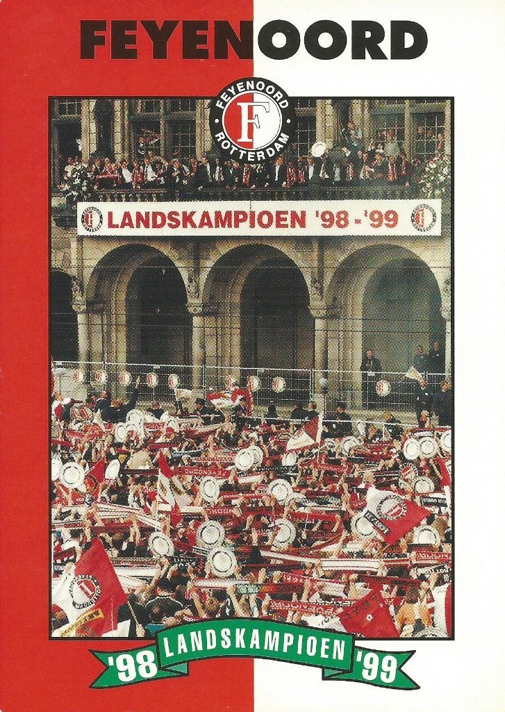 1999 fotokaarten Feyenoord Landskampioen 98-99 serie 1, Verzenden, Zo goed als nieuw, Feyenoord, Spelerskaart