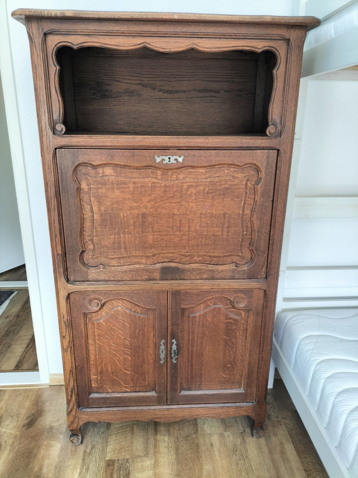 Antiek Frans secretaire bureau - Eikenhout, Ophalen