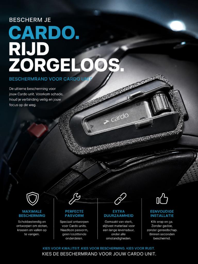 Cardo Packtalk beschermrand, voor EDGE en NEO, Verzenden, Nieuw