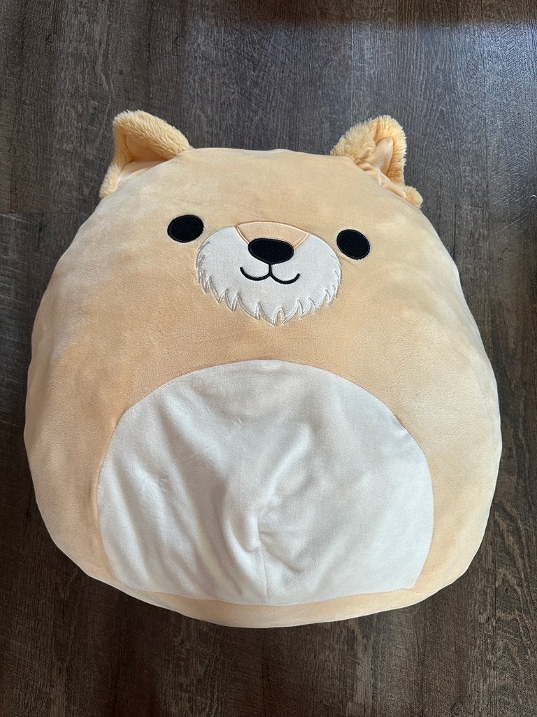 Squishmallows Cooper The Tan Dog 50 cm, Gebruikt, Overige karakters, Middelgroot (20 tot 80 cm), Met label