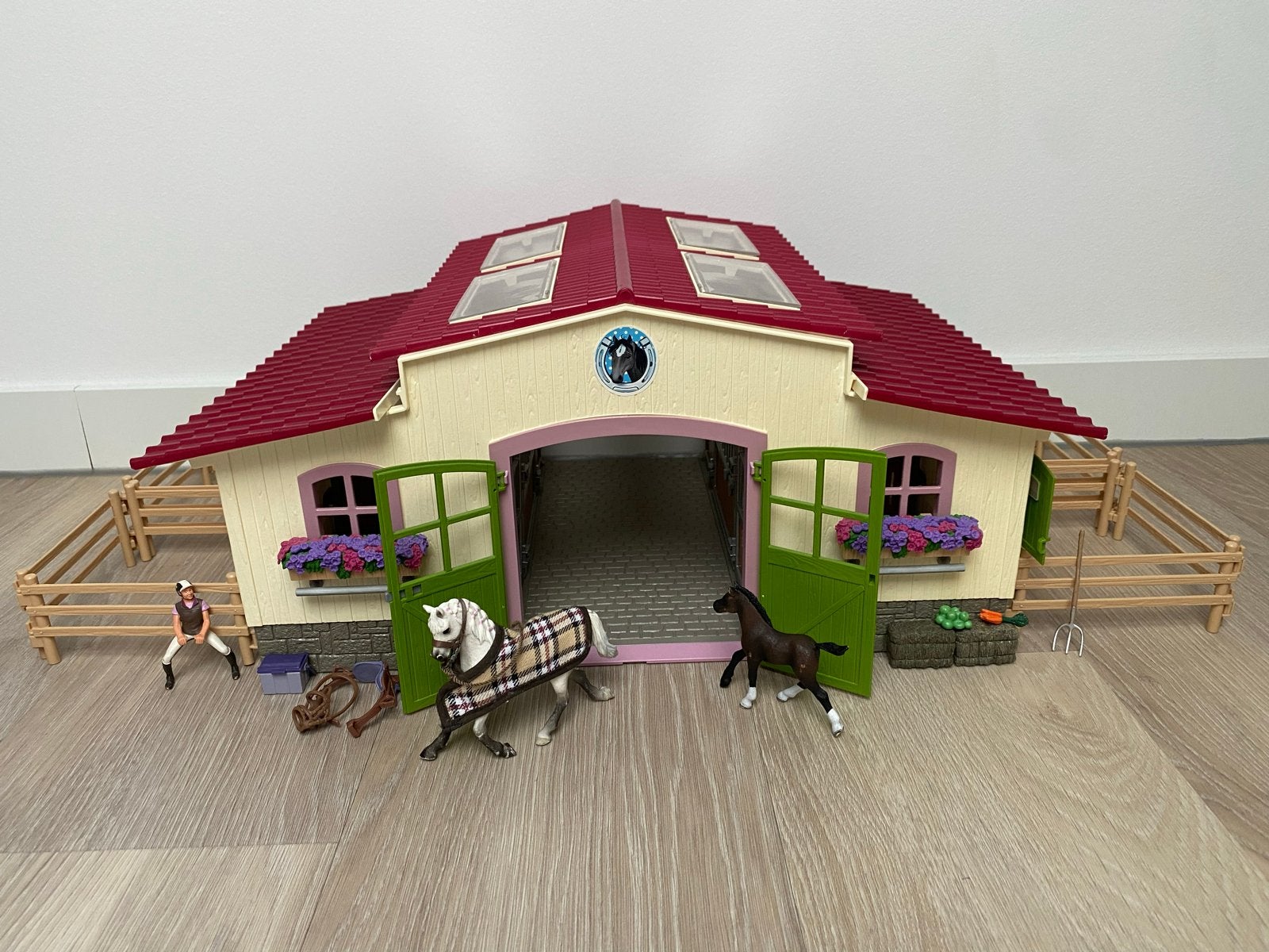 Schleich Horse Club Grote Paardenmanege, Ophalen of Verzenden, Zo goed als nieuw, Bouwen