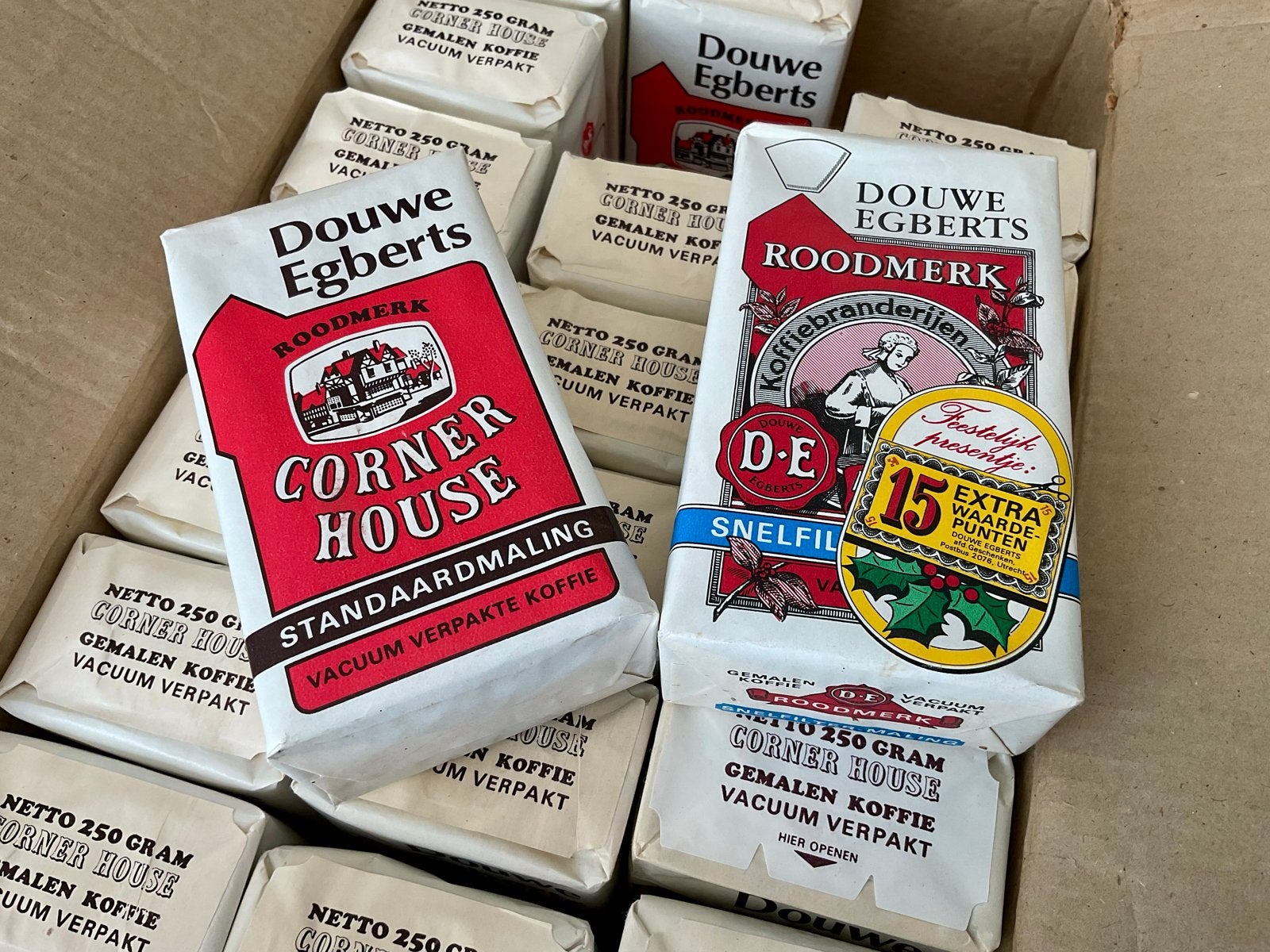 Vintage Douwe Egberts Corner House 70’s Koffie 24x # 393, Corner house, Nieuw, Ophalen of Verzenden, Jaren 70