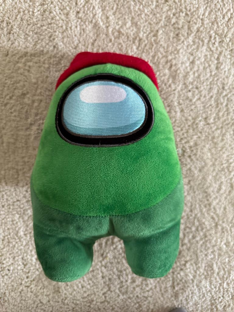 Among Us Knuffel Groen met Rode Muts, Ophalen, Groen, Overige merken, Overige karakters