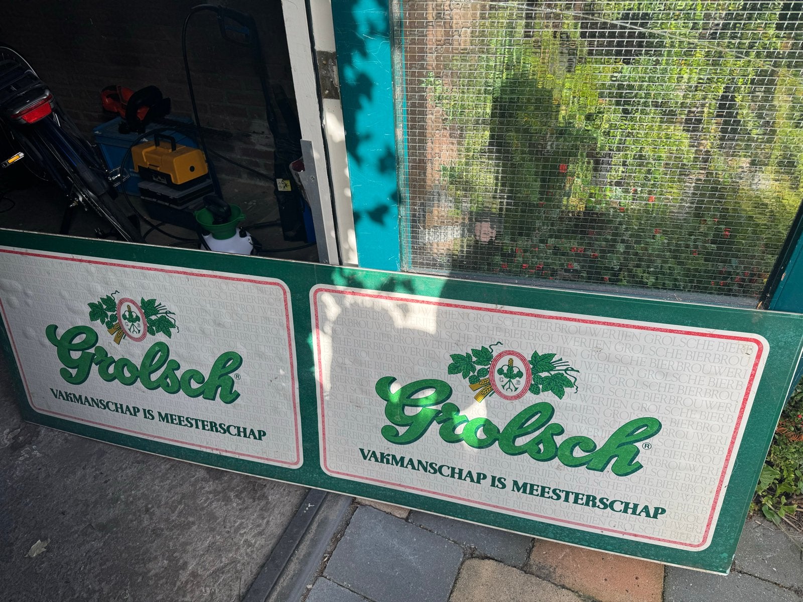 Groot Grolsch reclamebord 192  62 cm – mancave/café, Ophalen, Gebruikt, Reclamebord