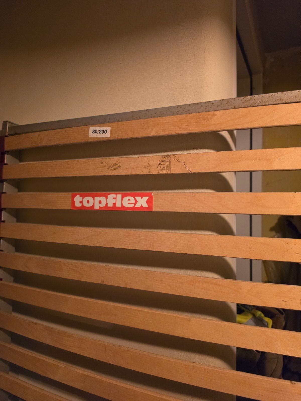 Gratis twee Topflex lattenbodems 80x200 cm - Gebruikt, Ophalen, Gebruikt, Eenpersoons, 80 cm