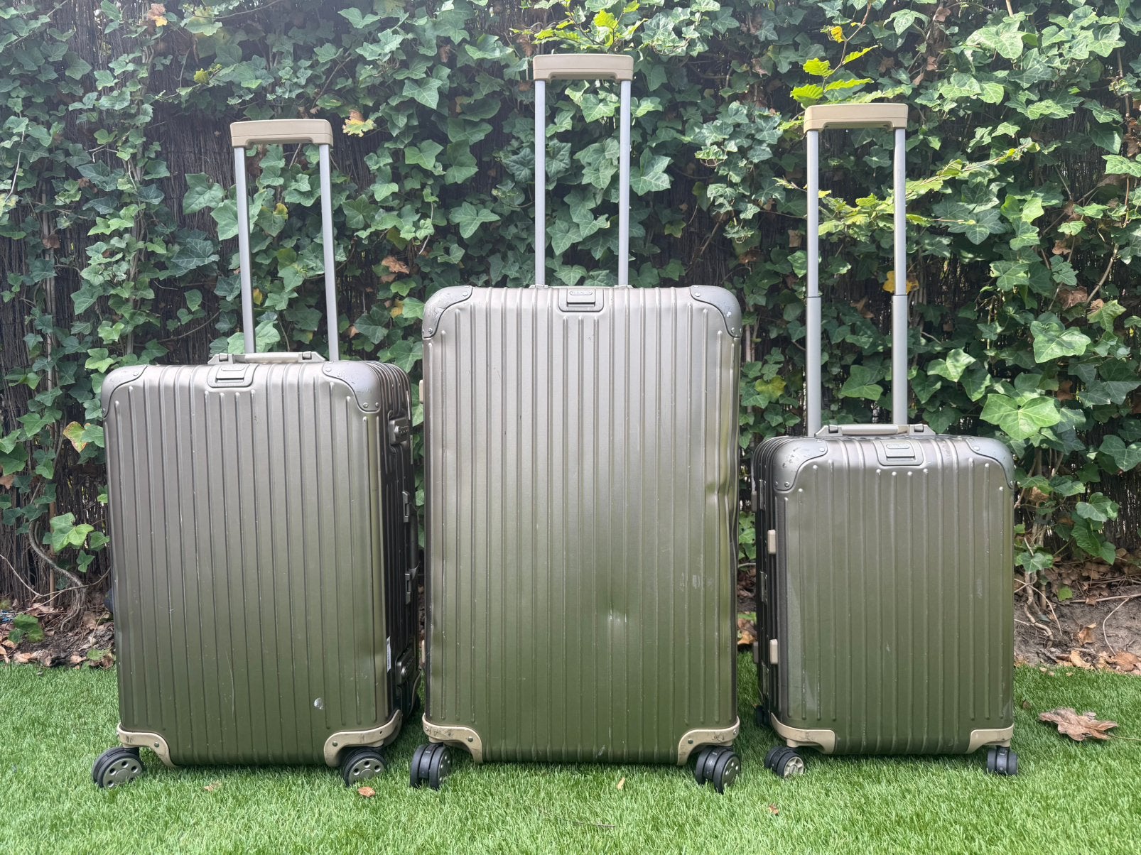Set van 3 originele RIMOWA koffers, Ophalen, Gebruikt, Overige materialen, 70 cm of meer