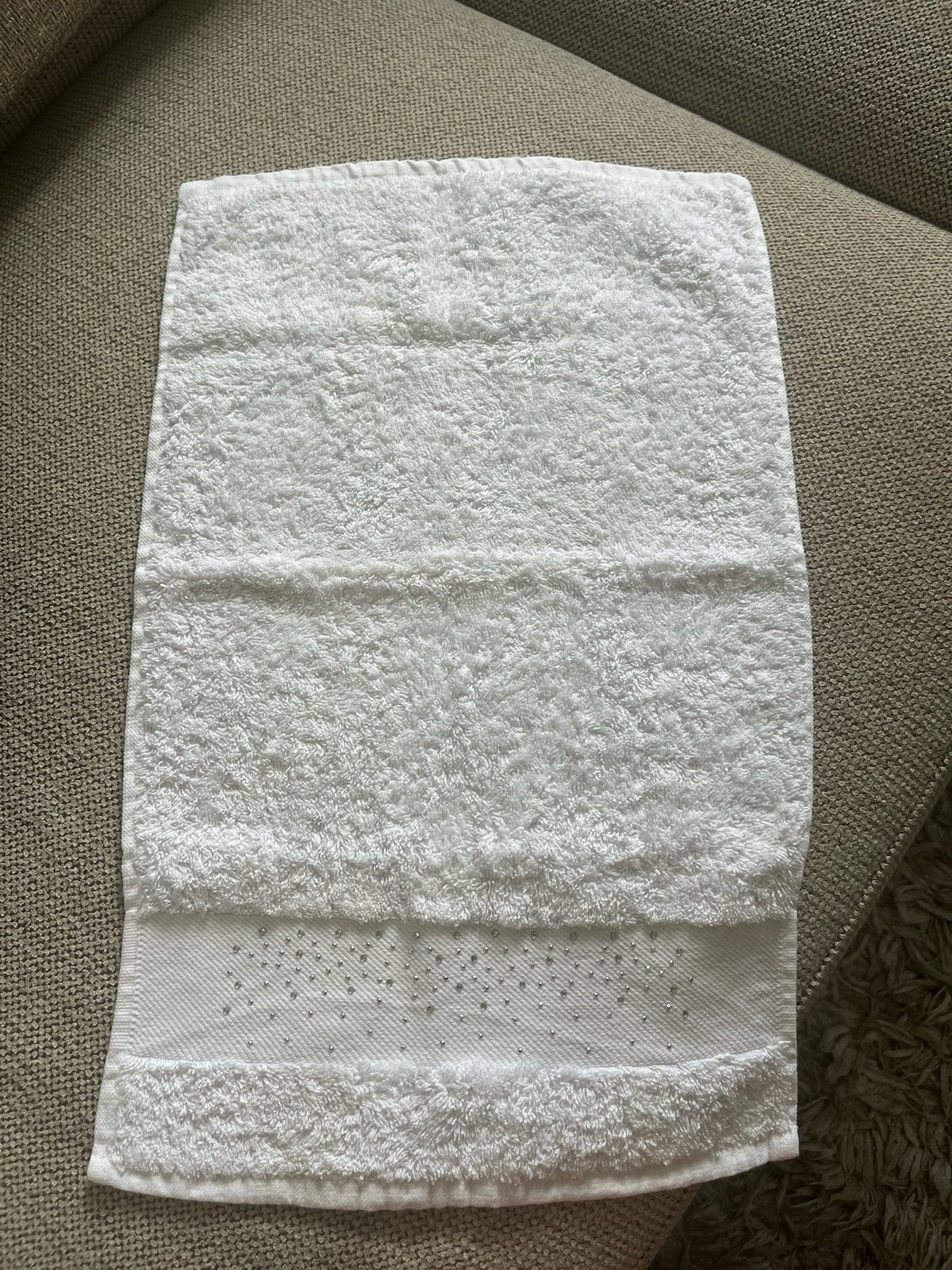 Te koop: Zara home gastendoekje wit met glitters, Ophalen of Verzenden, Wit, Overige merken, Gastendoekje