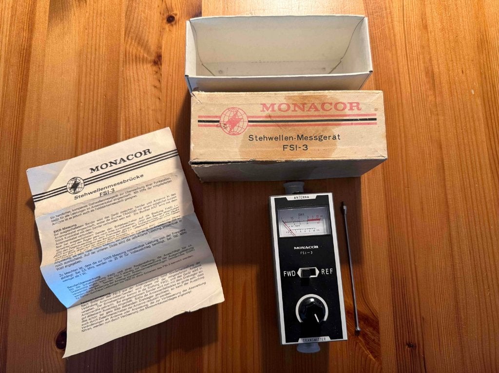 Monacor FSI-3 SWR Meter - Stehwellen-Messgerät, Telecommunicatie, Ophalen of Verzenden, Zo goed als nieuw, Zender en Ontvanger