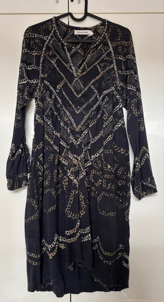 Isabel Marant Etoile jurk Jurina maat L, Verzenden, Zo goed als nieuw, Zwart, Boven de knie