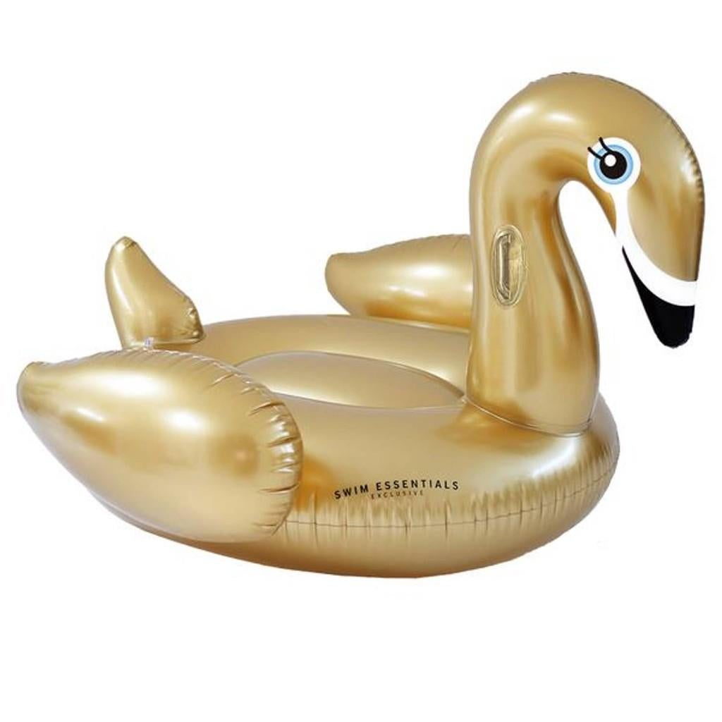 Opblaasbare zwaan XL goud, Info@buitenspelen-shop.nl, Nieuw, Ophalen of Verzenden, Swim Essentials