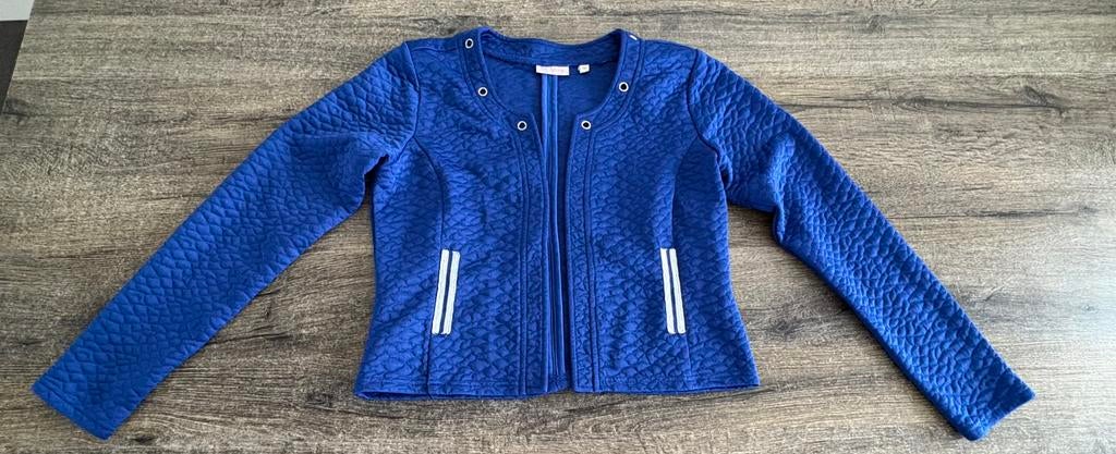 Blauw colbertje/jasje So Soire maat M, Ophalen of Verzenden, Zo goed als nieuw, Maat 38/40 (M), Blauw