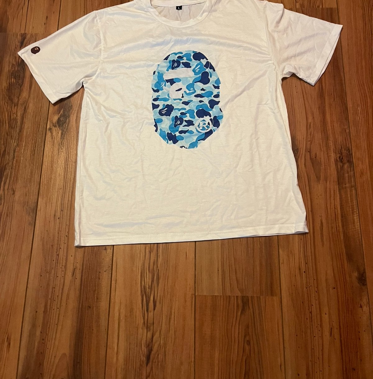 T shirt bathing ape je kan goedkoop bieden, Ophalen of Verzenden, Zo goed als nieuw, Maat 52/54 (L), Wit