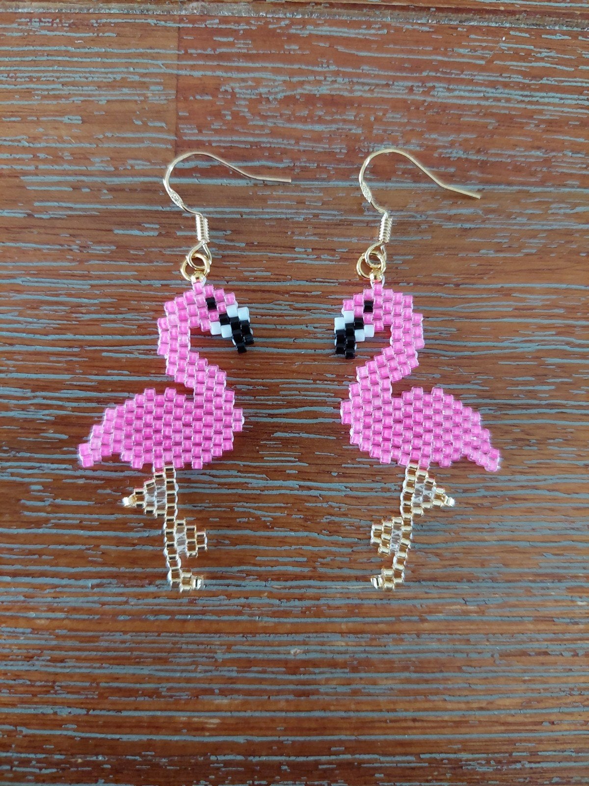 Flamingo oorbellen, Overige materialen, Hangers, Nieuw, Ophalen of Verzenden