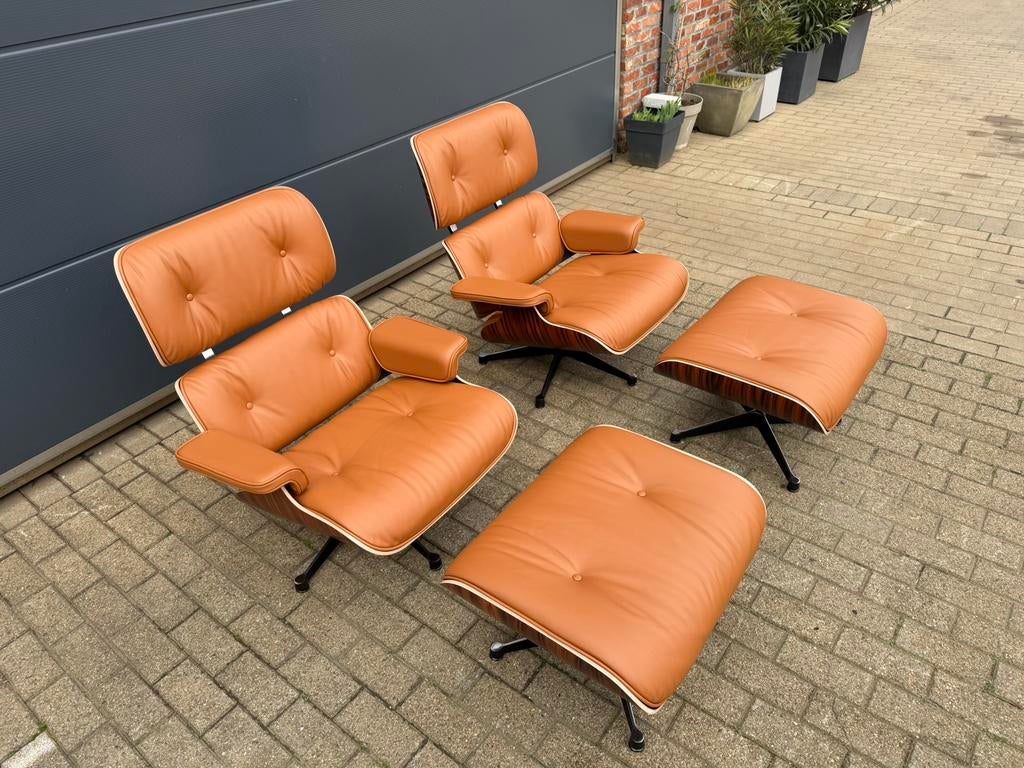 Originele Vitra Eames Lounge chair+Ottoman Palissander 10/10, Ophalen of Verzenden, Nieuw, Leer, B&b italia sede cassina knoll togo mah jong leolux artifort