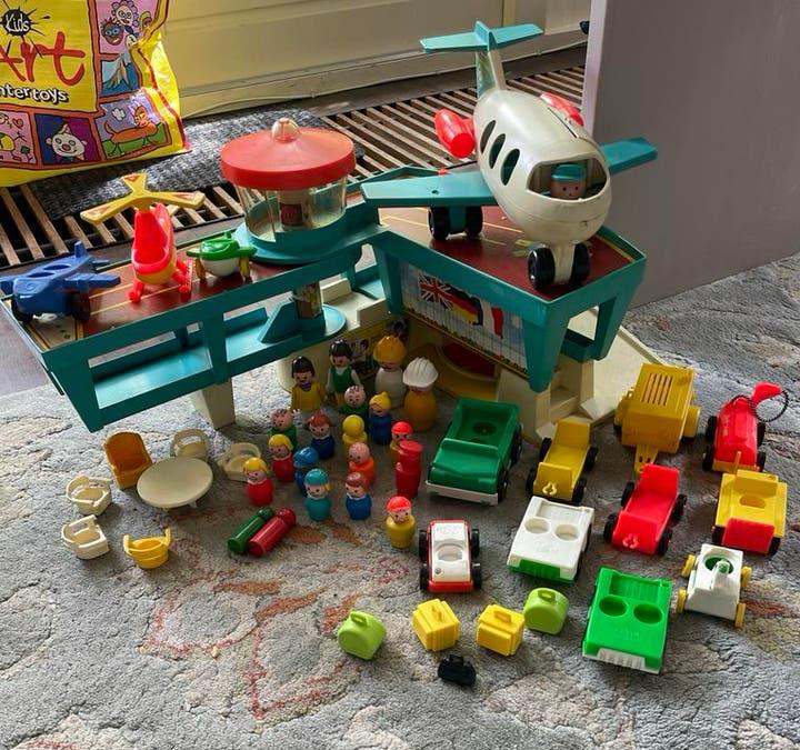 Vintage Fisher-Price Little People Vliegveld Speelset, Ophalen of Verzenden, Gebruikt, Jongen of Meisje