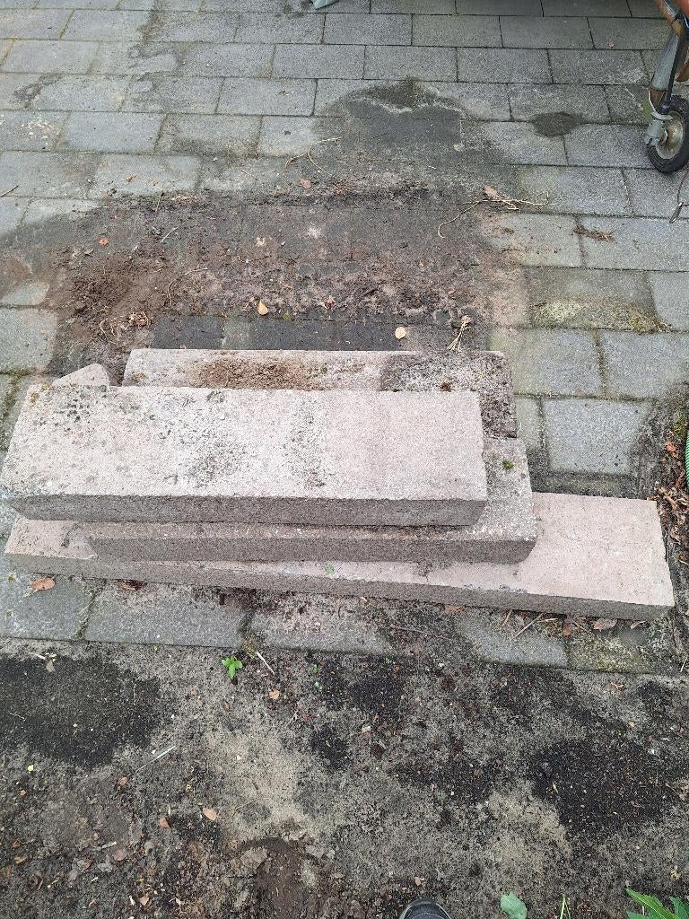 Beton bielzen rood, Tuin en Terras, Bielzen en Borders, Ophalen, Gebruikt, 100 tot 200 cm, Biels