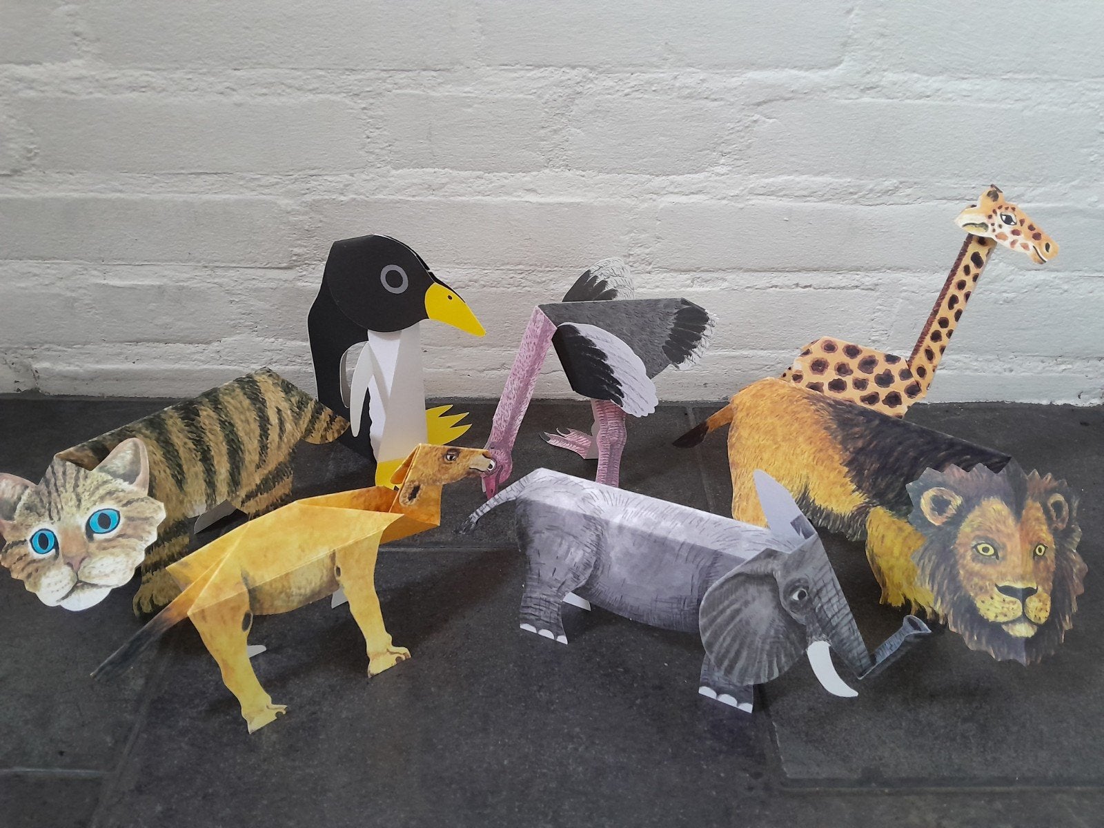Wenskaarten 3D po up dieren ~ set van 7 met envelop, Diversen, Ophalen of Verzenden, Nieuw