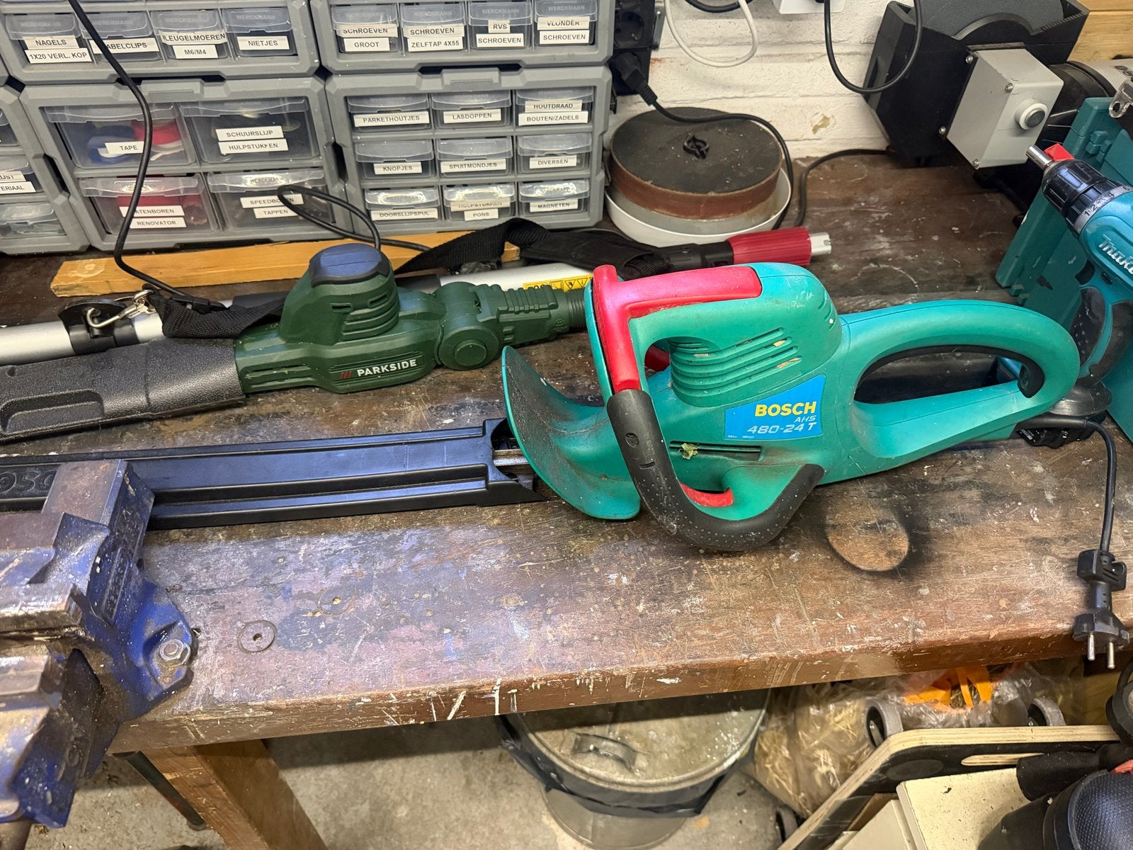 Bosch AHS 480-24 T Heggenschaar, Ophalen of Verzenden, Gebruikt, Elektrisch