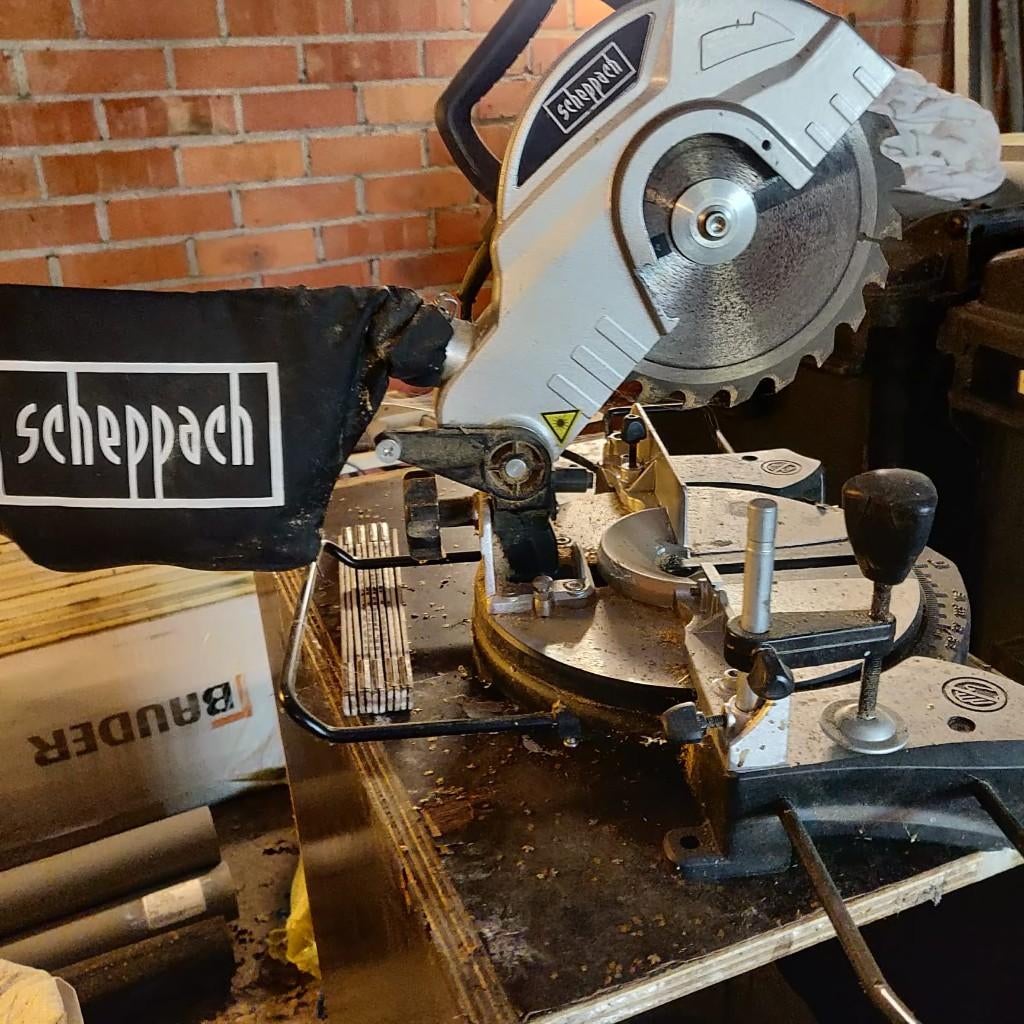 scheppach afkortzaag, Scheppach, Ophalen of Verzenden, Zo goed als nieuw, Afkortzaag