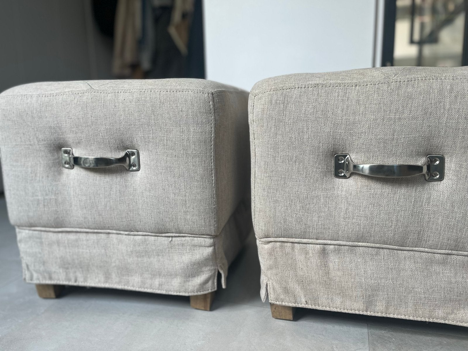 Riviera Maison Poef / Hocker 42x42x42 cm, Ophalen, Minder dan 50 cm, Gebruikt, Vierkant