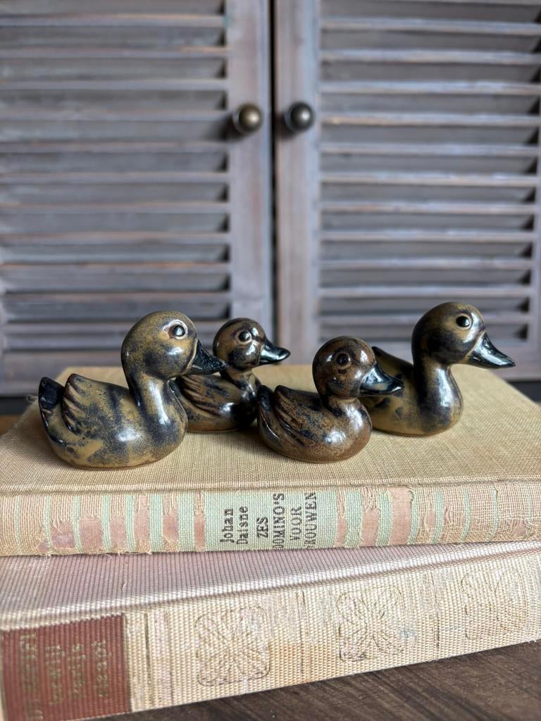 Otagiri aardewerk eendjes, Vintage, Ophalen of Verzenden, Zo goed als nieuw, Bruin